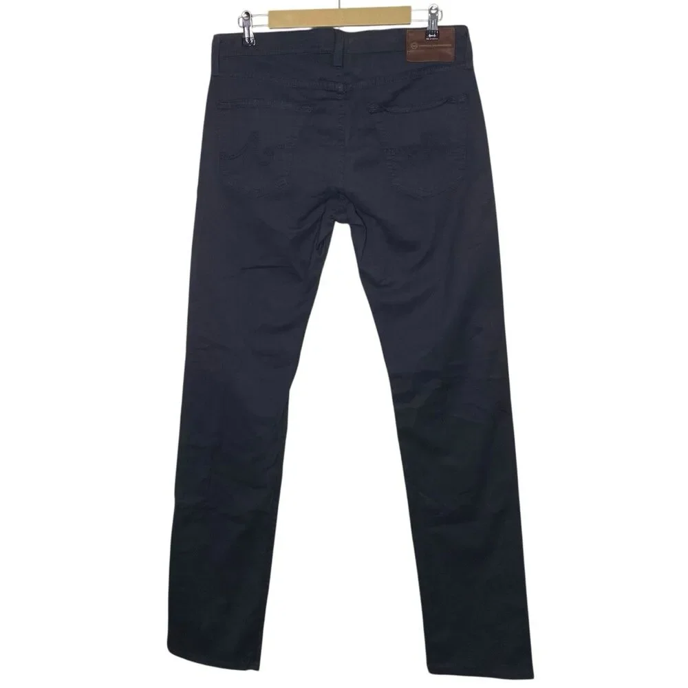 AG Adriano Goldschmied Pants Mens 33x35 Black Matchbox Slim Straight USA Preppy